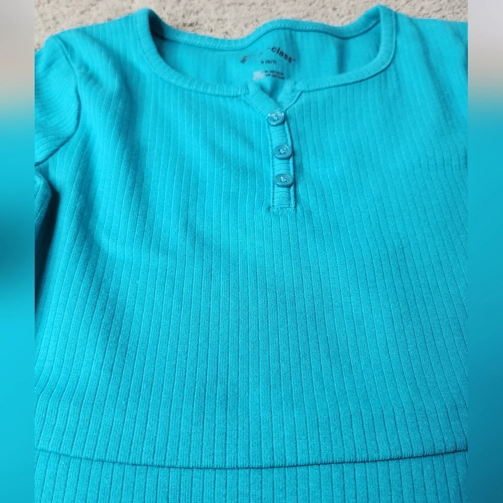 Girl's Teal A-Line Dress - Art Class - S (6/7)
